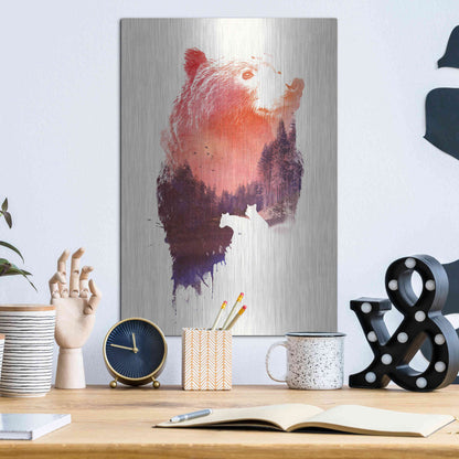 Luxe Metal Art 'Love Forever' by Robert Farkas, Metal Wall Art,12x16