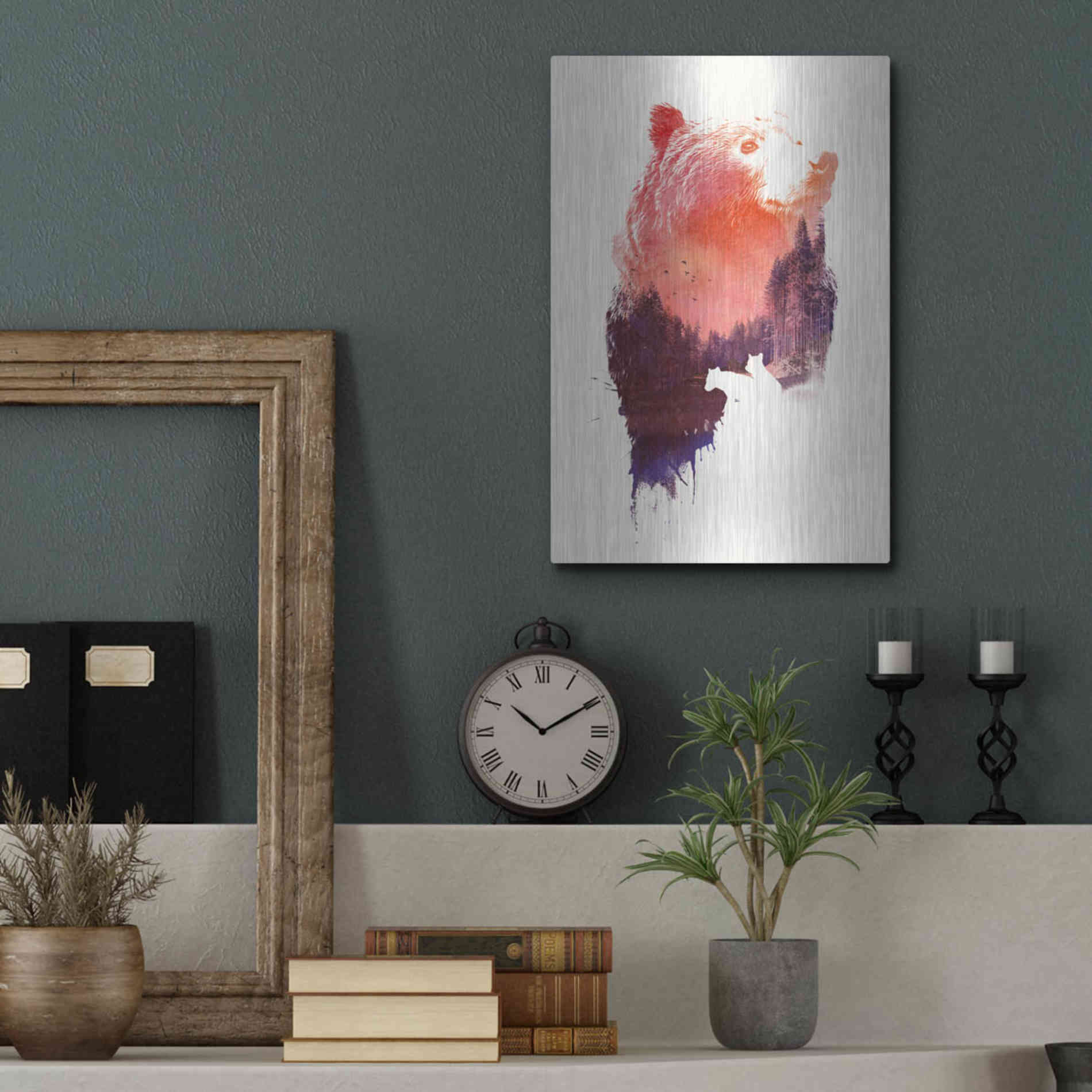Luxe Metal Art 'Love Forever' by Robert Farkas, Metal Wall Art,12x16