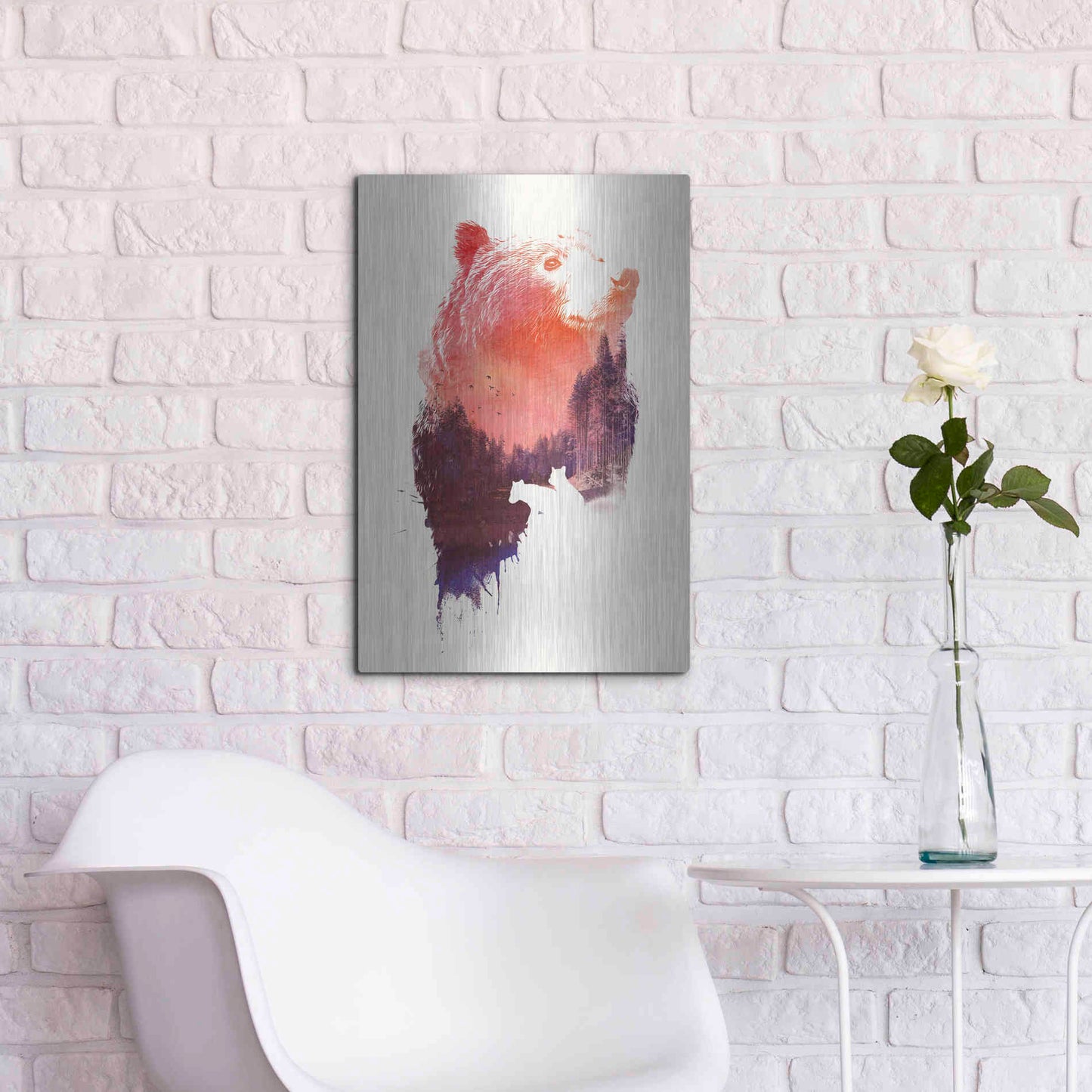 Luxe Metal Art 'Love Forever' by Robert Farkas, Metal Wall Art,16x24