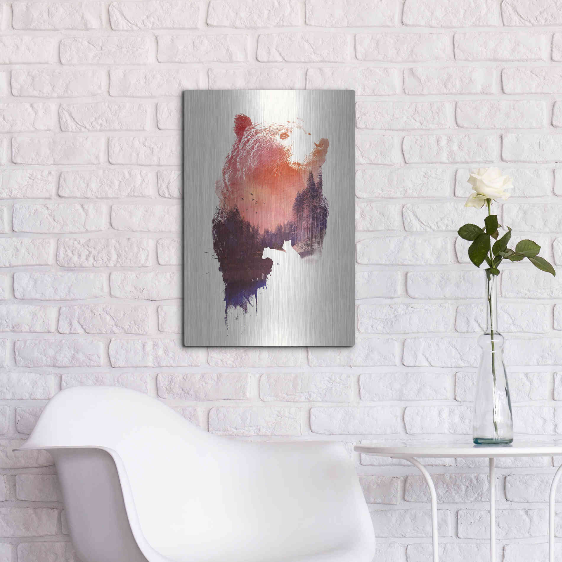 Luxe Metal Art 'Love Forever' by Robert Farkas, Metal Wall Art,16x24