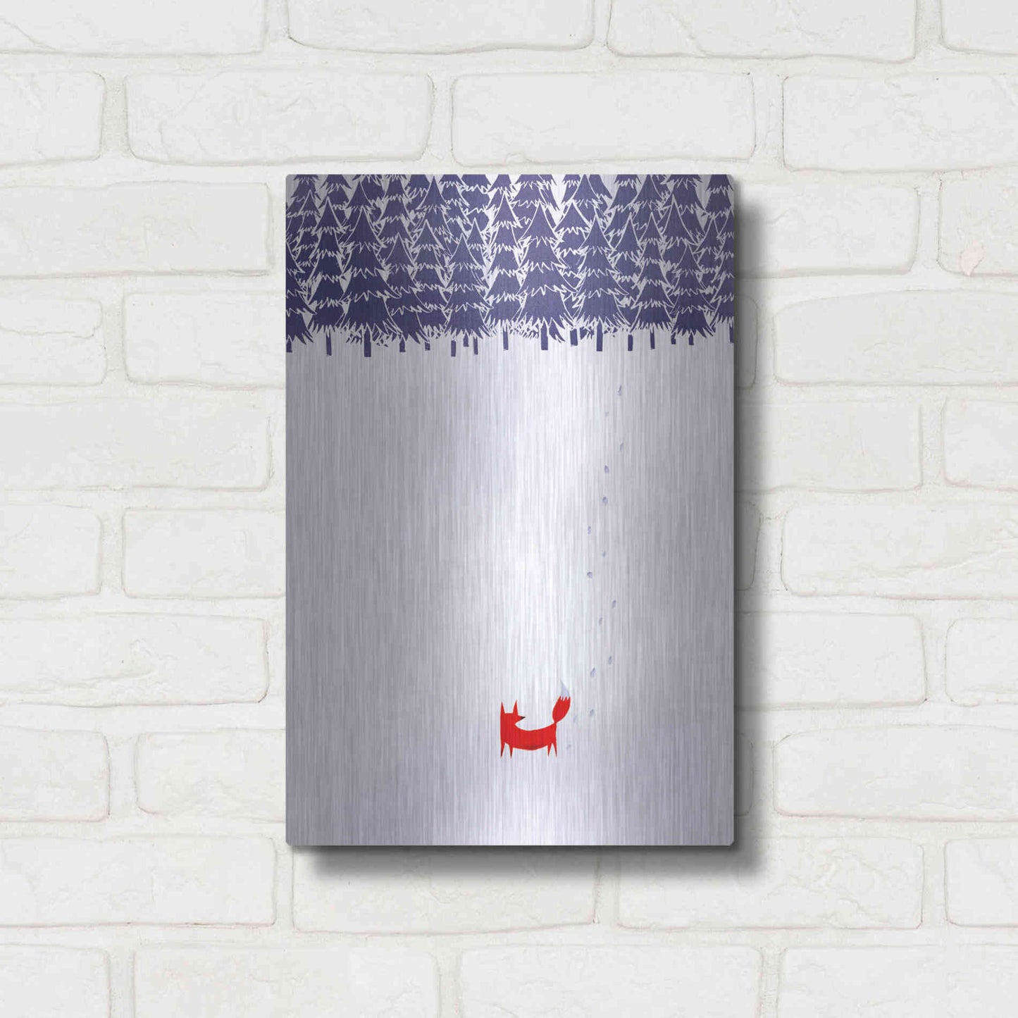 Luxe Metal Art 'Alone In The Forest' by Robert Farkas, Metal Wall Art,12x16