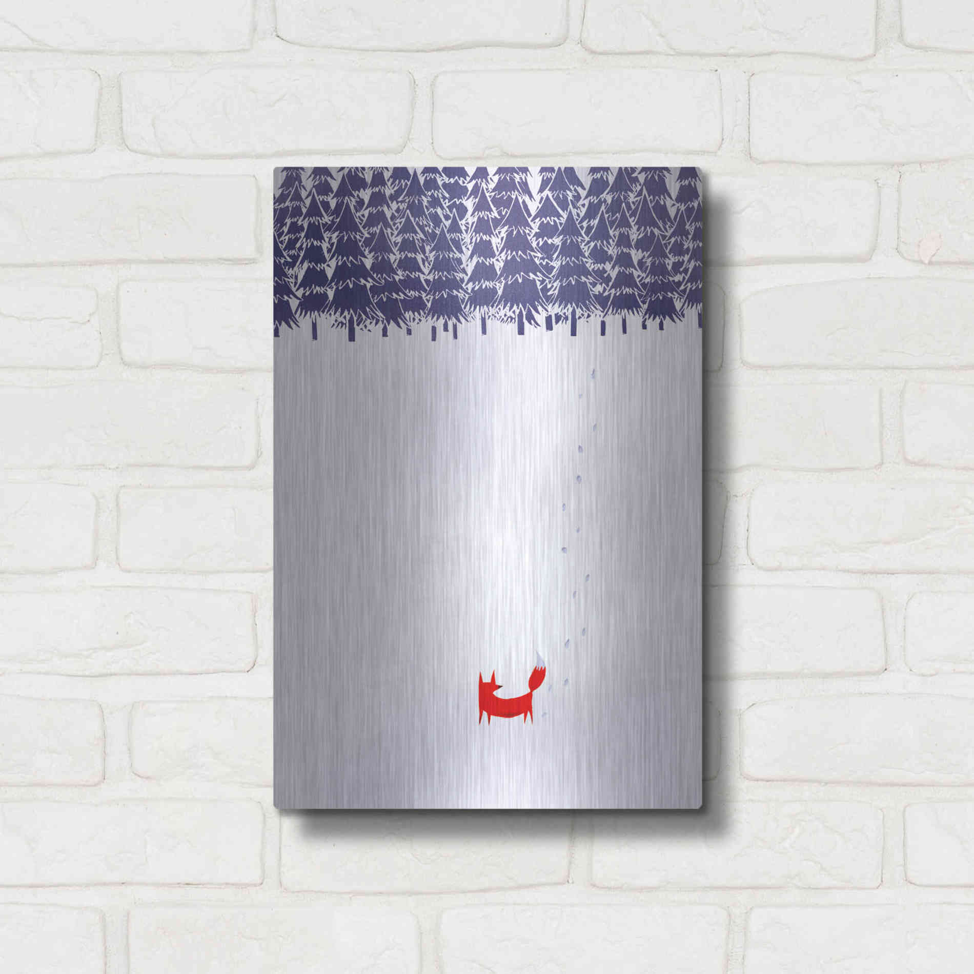 Luxe Metal Art 'Alone In The Forest' by Robert Farkas, Metal Wall Art,12x16