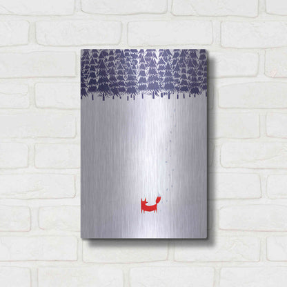 Luxe Metal Art 'Alone In The Forest' by Robert Farkas, Metal Wall Art,12x16