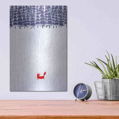 Luxe Metal Art 'Alone In The Forest' by Robert Farkas, Metal Wall Art,12x16