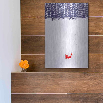 Luxe Metal Art 'Alone In The Forest' by Robert Farkas, Metal Wall Art,12x16