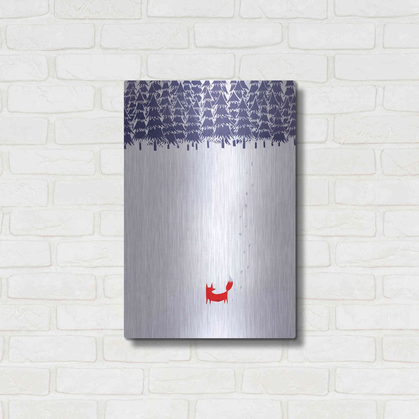 Luxe Metal Art 'Alone In The Forest' by Robert Farkas, Metal Wall Art,16x24