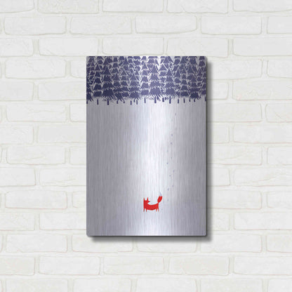 Luxe Metal Art 'Alone In The Forest' by Robert Farkas, Metal Wall Art,16x24