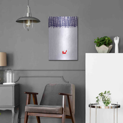 Luxe Metal Art 'Alone In The Forest' by Robert Farkas, Metal Wall Art,16x24