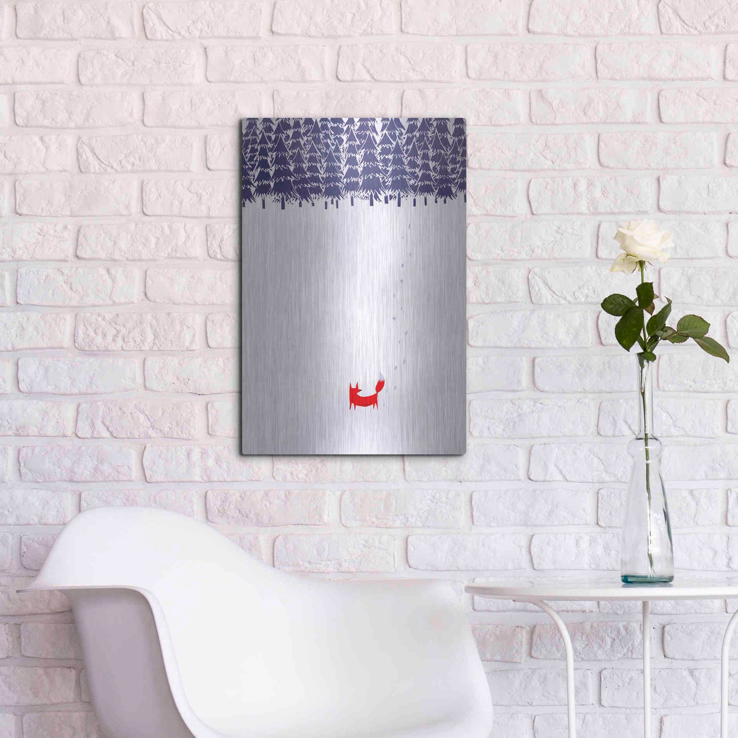 Luxe Metal Art 'Alone In The Forest' by Robert Farkas, Metal Wall Art,16x24