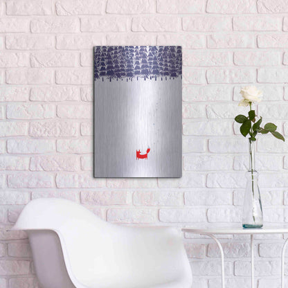 Luxe Metal Art 'Alone In The Forest' by Robert Farkas, Metal Wall Art,16x24