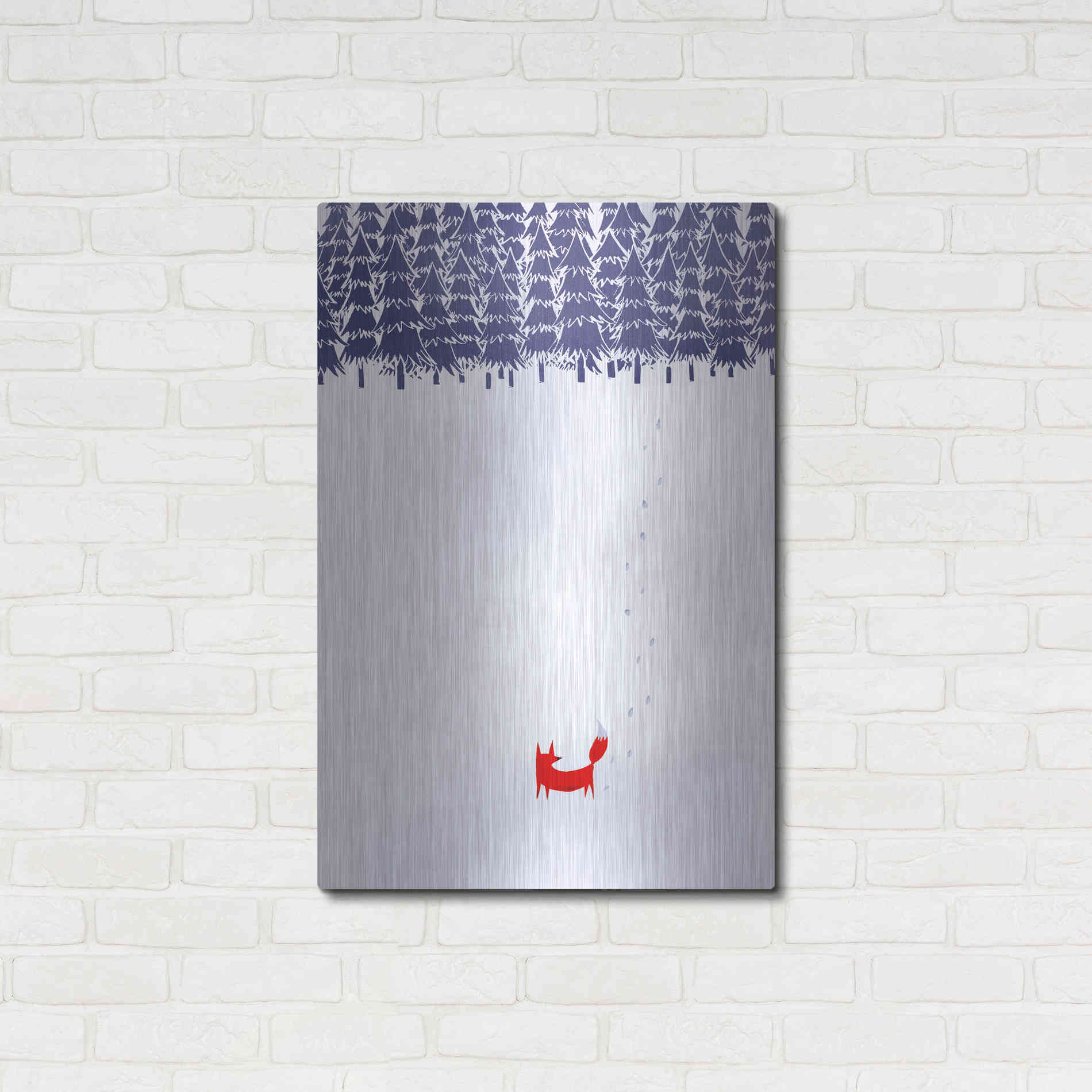 Luxe Metal Art 'Alone In The Forest' by Robert Farkas, Metal Wall Art,24x36