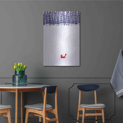 Luxe Metal Art 'Alone In The Forest' by Robert Farkas, Metal Wall Art,24x36