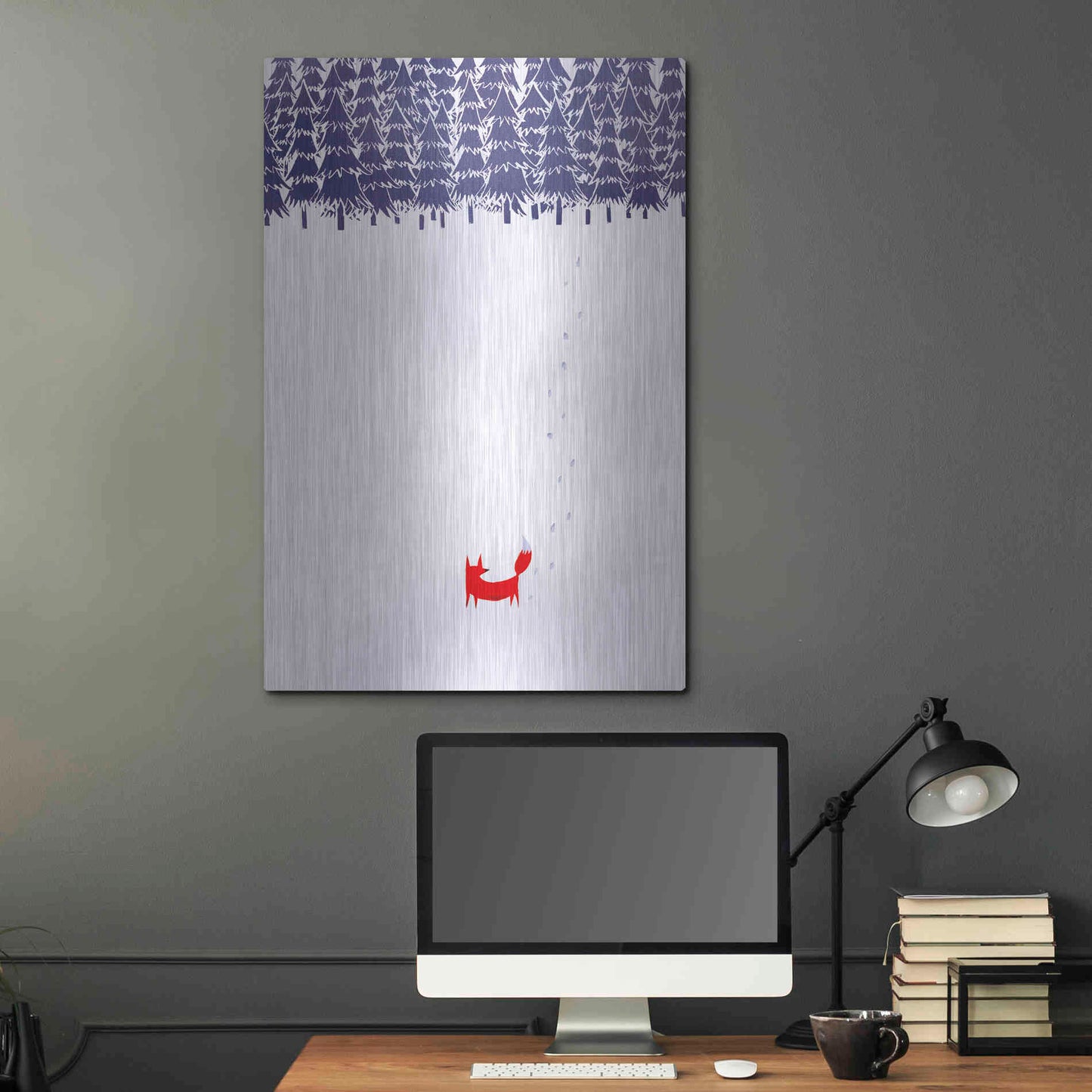 Luxe Metal Art 'Alone In The Forest' by Robert Farkas, Metal Wall Art,24x36