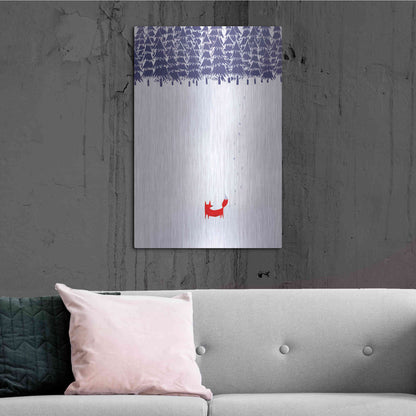 Luxe Metal Art 'Alone In The Forest' by Robert Farkas, Metal Wall Art,24x36