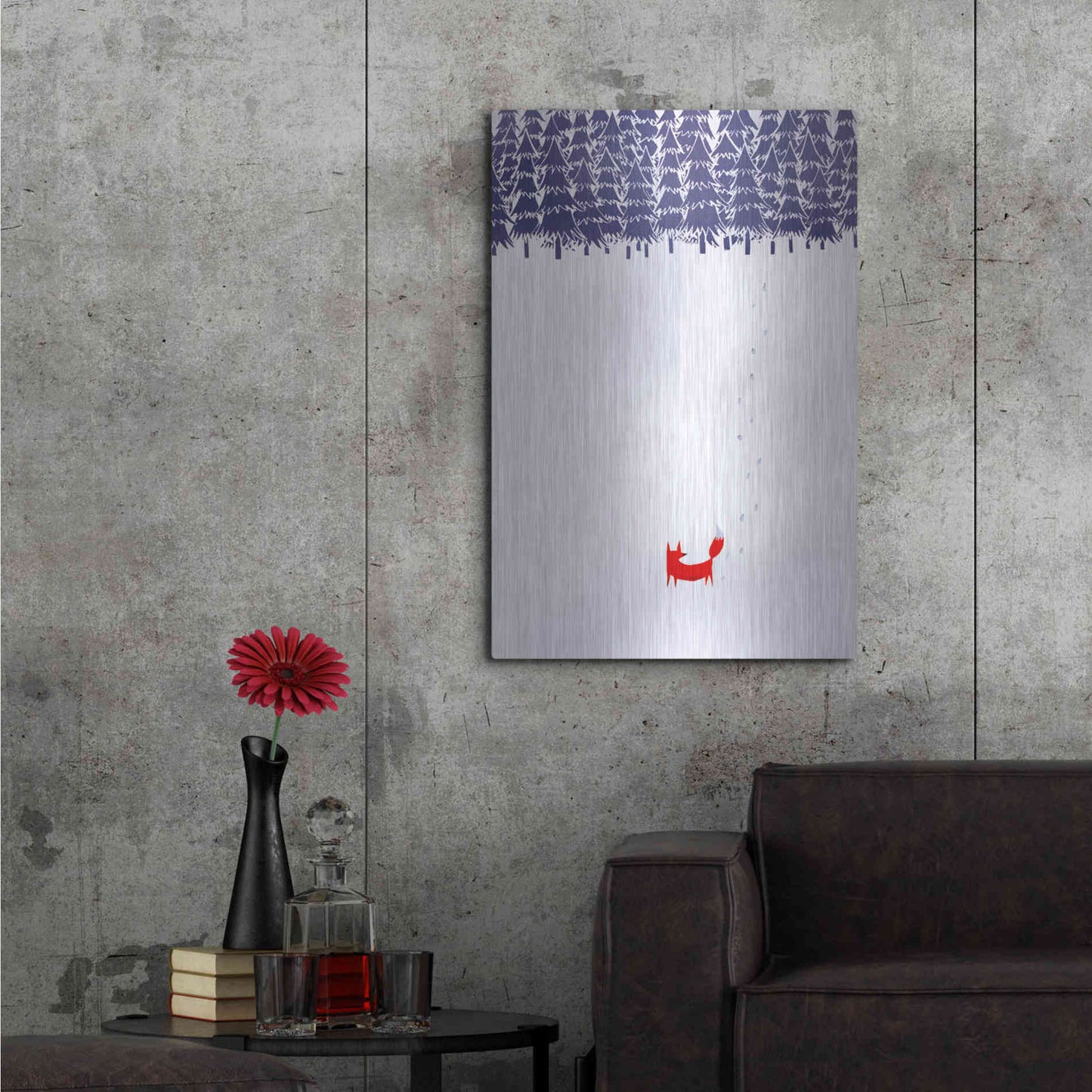 Luxe Metal Art 'Alone In The Forest' by Robert Farkas, Metal Wall Art,24x36