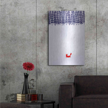 Luxe Metal Art 'Alone In The Forest' by Robert Farkas, Metal Wall Art,24x36