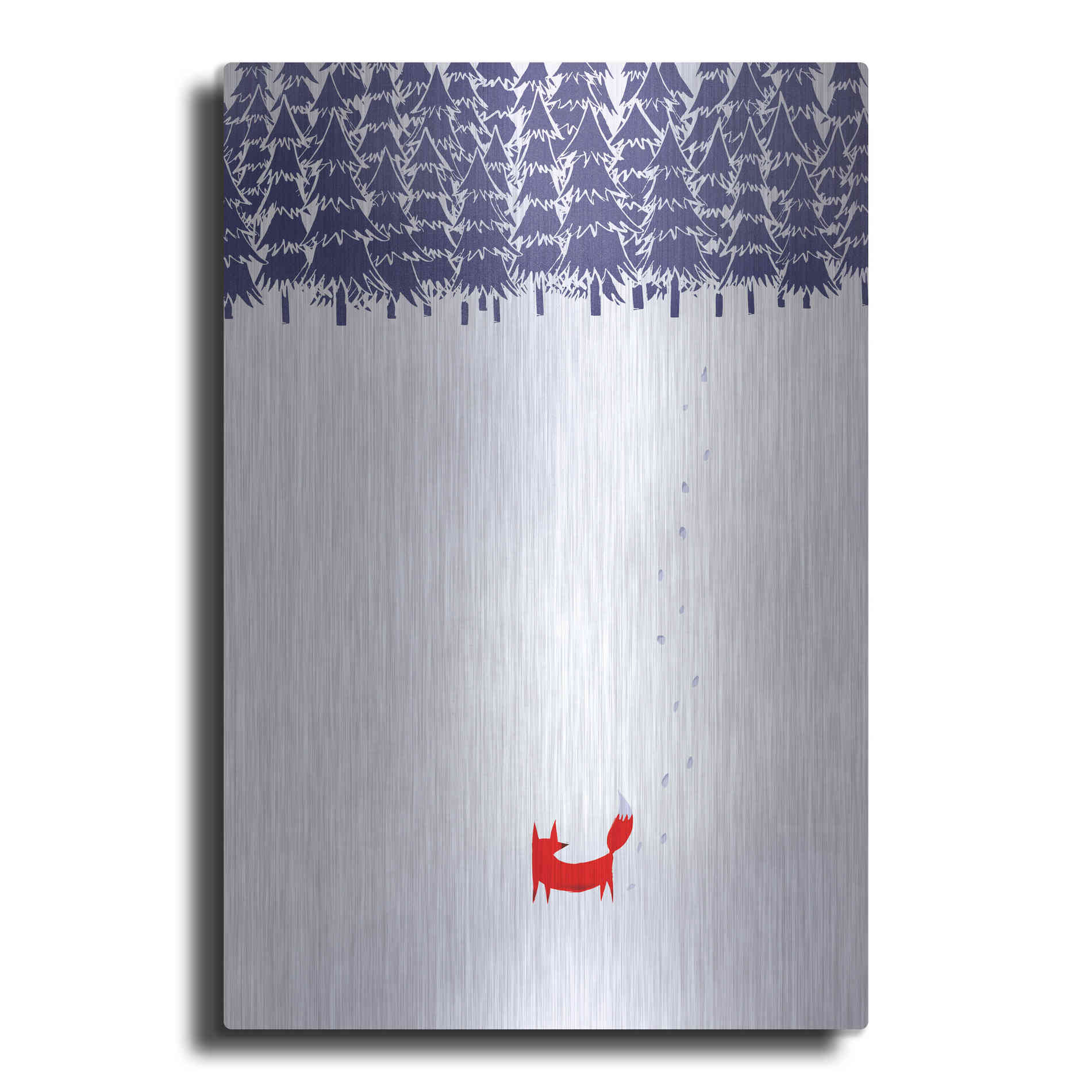 Luxe Metal Art 'Alone In The Forest' by Robert Farkas, Metal Wall Art