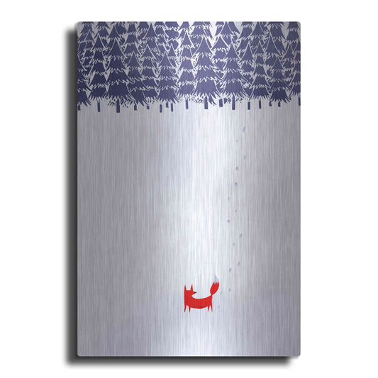 Luxe Metal Art 'Alone In The Forest' by Robert Farkas, Metal Wall Art