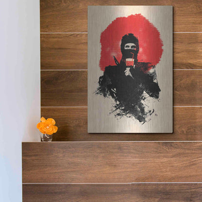 Luxe Metal Art 'American Ninja' by Robert Farkas, Metal Wall Art,12x16