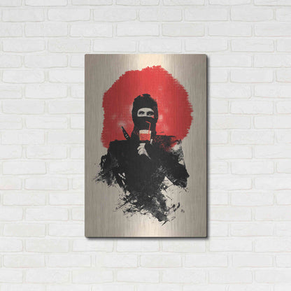 Luxe Metal Art 'American Ninja' by Robert Farkas, Metal Wall Art,24x36