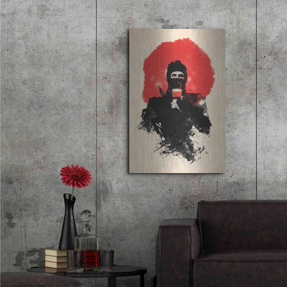 Luxe Metal Art 'American Ninja' by Robert Farkas, Metal Wall Art,24x36