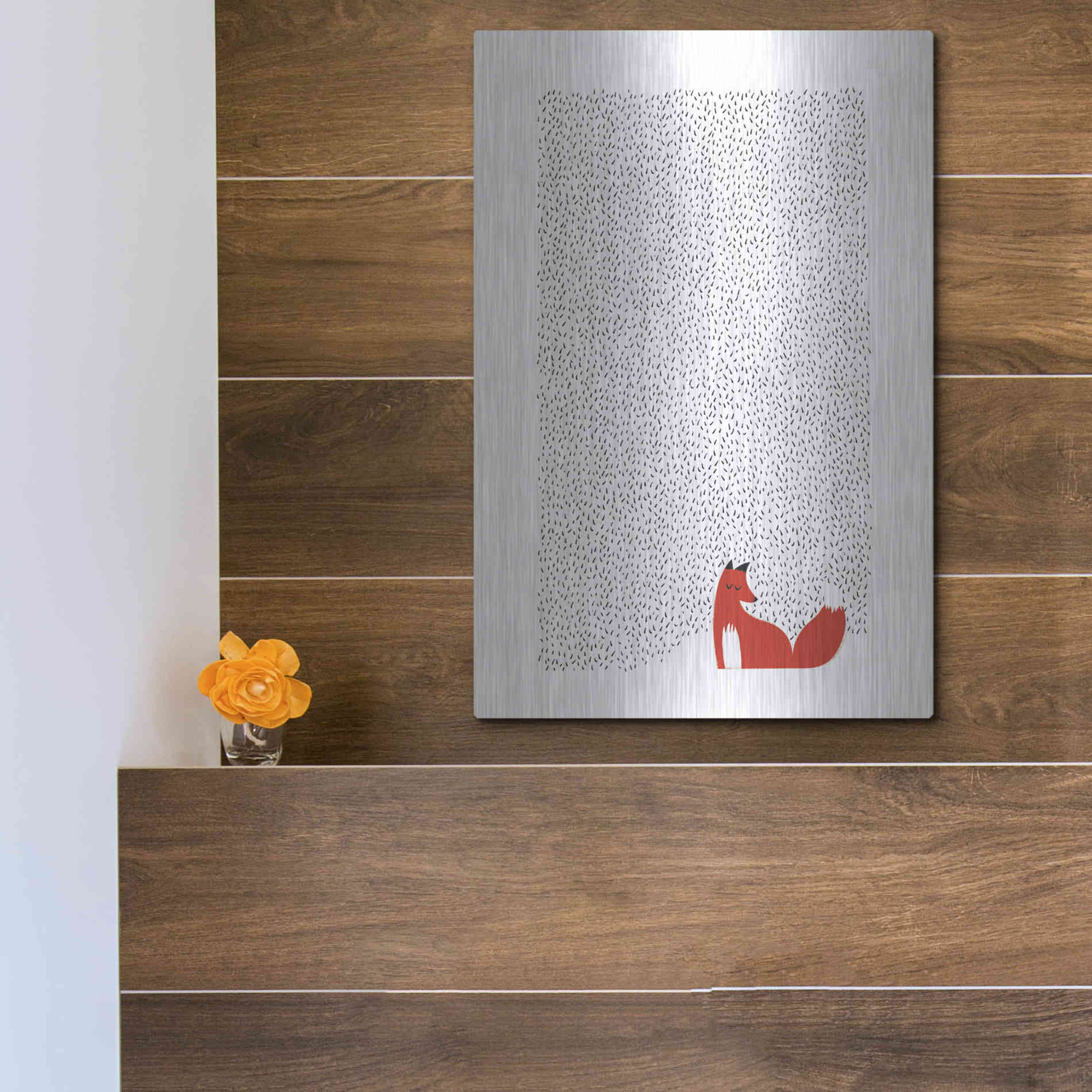 Luxe Metal Art 'Black Grass' by Robert Farkas, Metal Wall Art,12x16