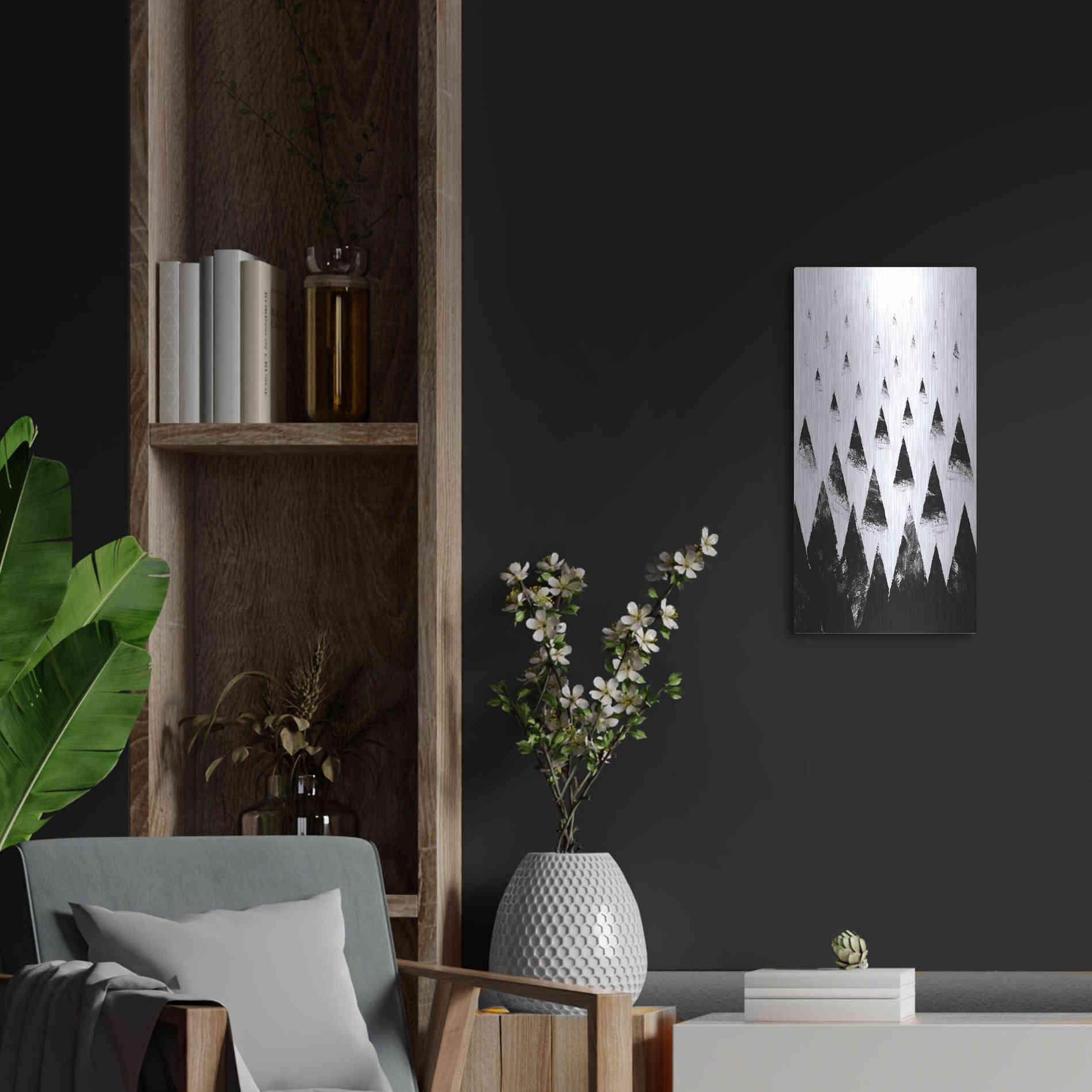 Luxe Metal Art 'Black Hills' by Robert Farkas, Metal Wall Art,12x24