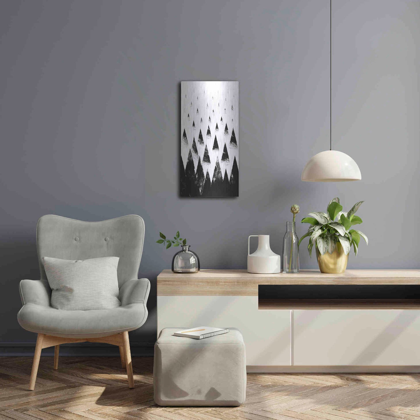 Luxe Metal Art 'Black Hills' by Robert Farkas, Metal Wall Art,12x24