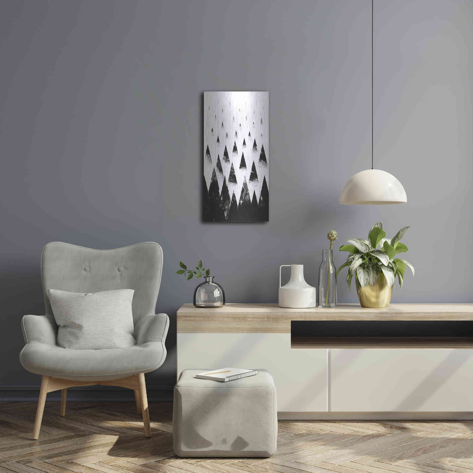 Luxe Metal Art 'Black Hills' by Robert Farkas, Metal Wall Art,12x24