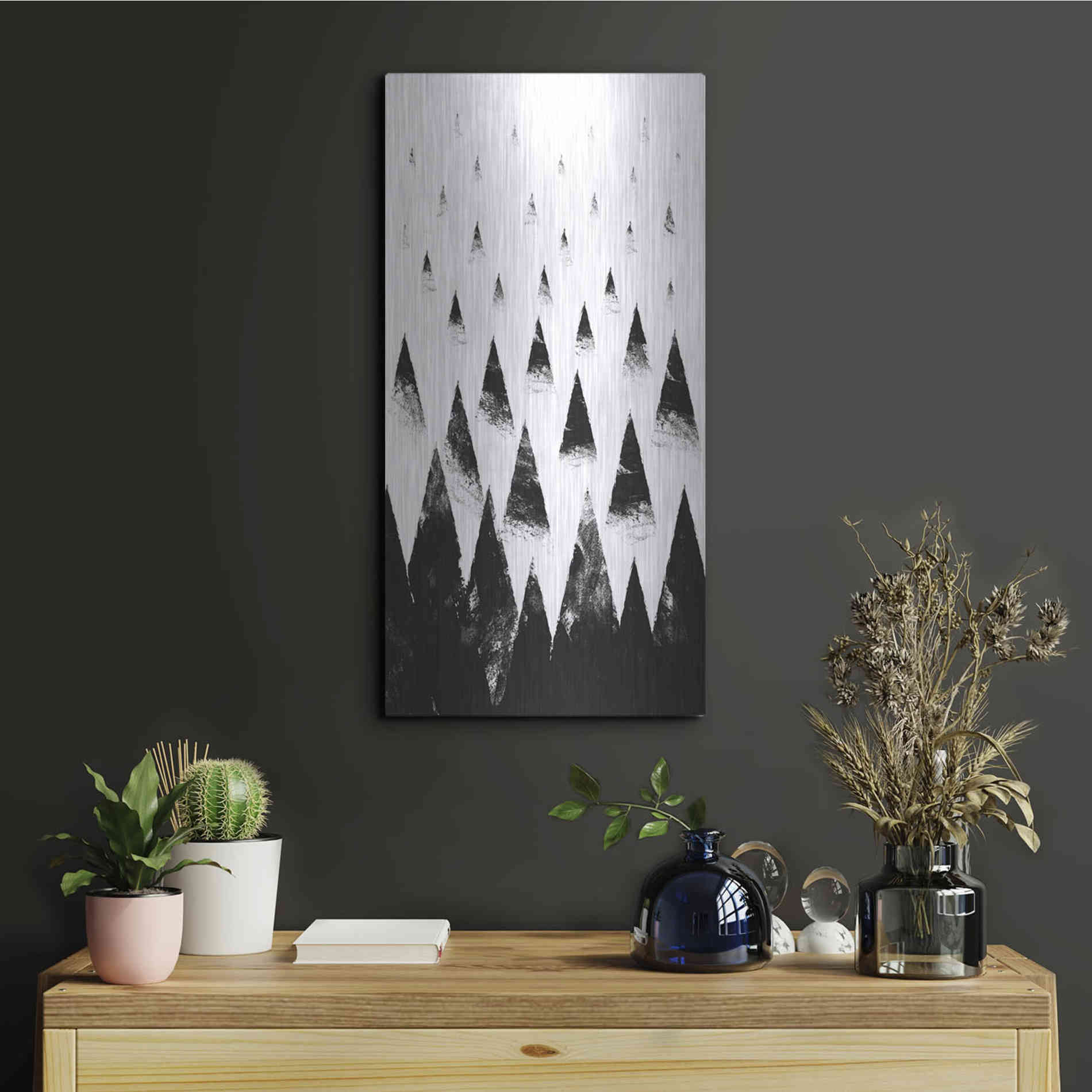 Luxe Metal Art 'Black Hills' by Robert Farkas, Metal Wall Art,12x24