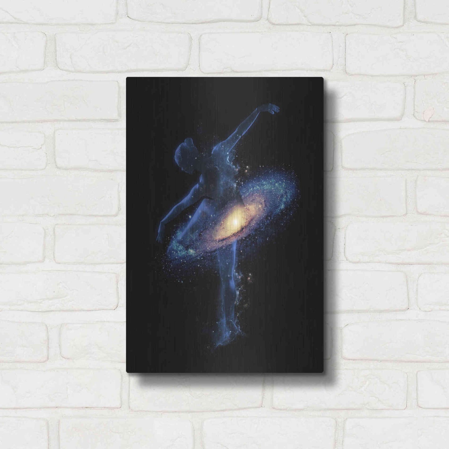 Luxe Metal Art 'Cosmic Dance' by Robert Farkas, Metal Wall Art,12x16