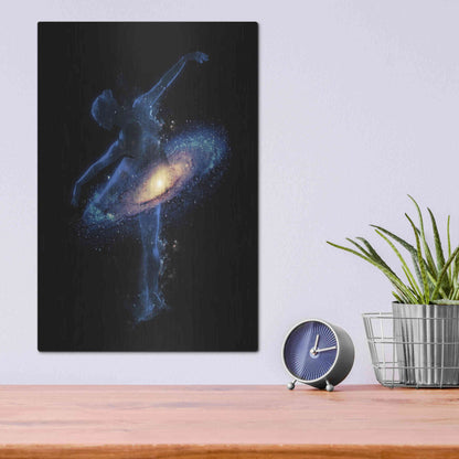 Luxe Metal Art 'Cosmic Dance' by Robert Farkas, Metal Wall Art,12x16