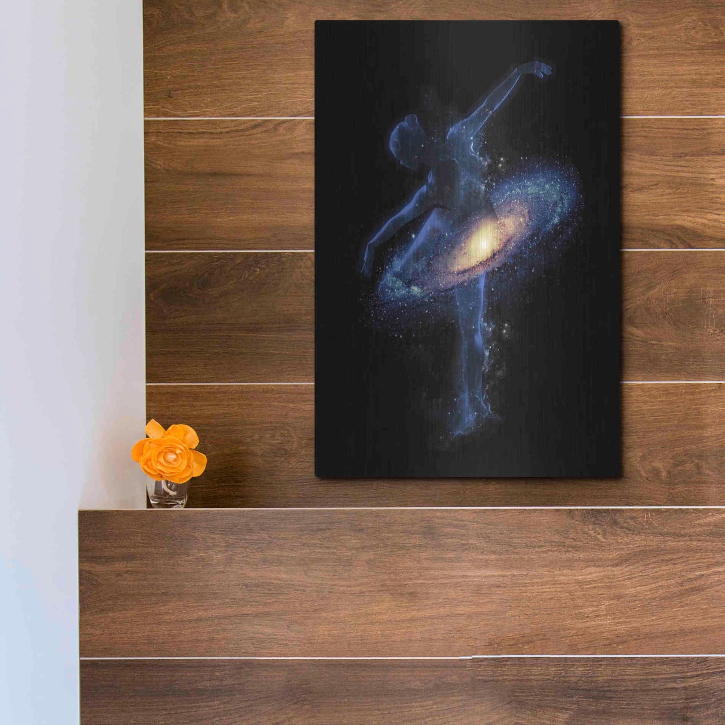 Luxe Metal Art 'Cosmic Dance' by Robert Farkas, Metal Wall Art,12x16