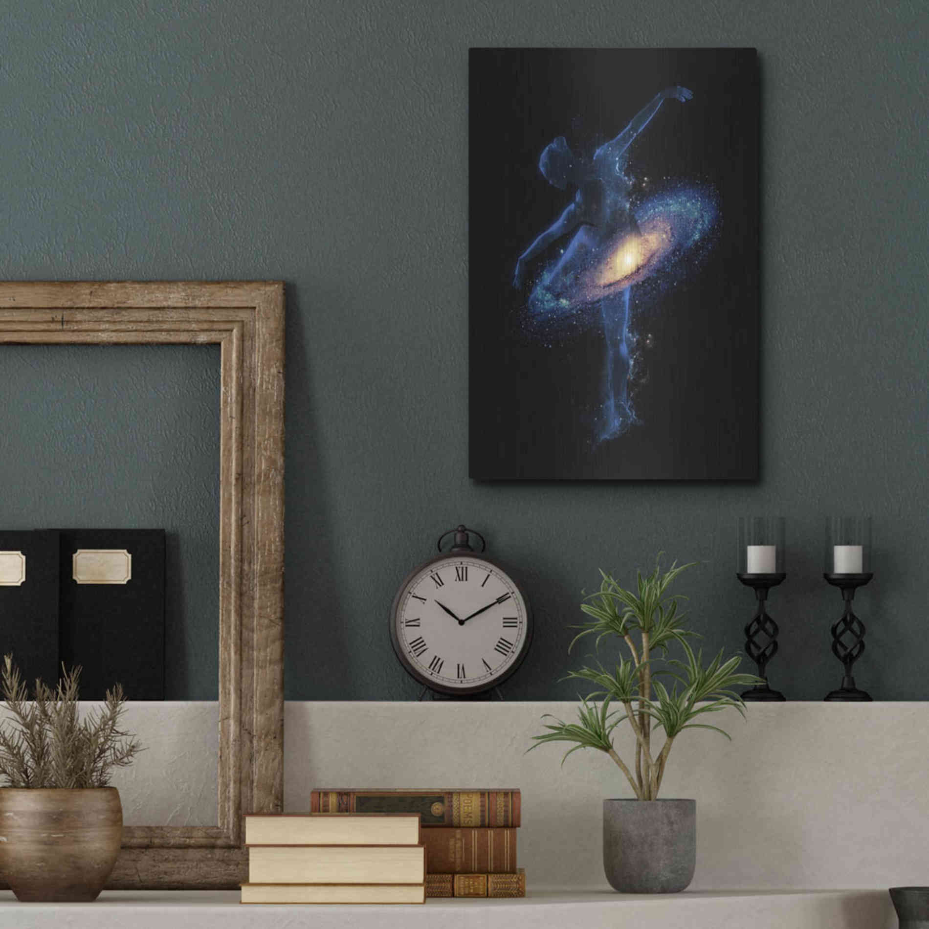 Luxe Metal Art 'Cosmic Dance' by Robert Farkas, Metal Wall Art,12x16