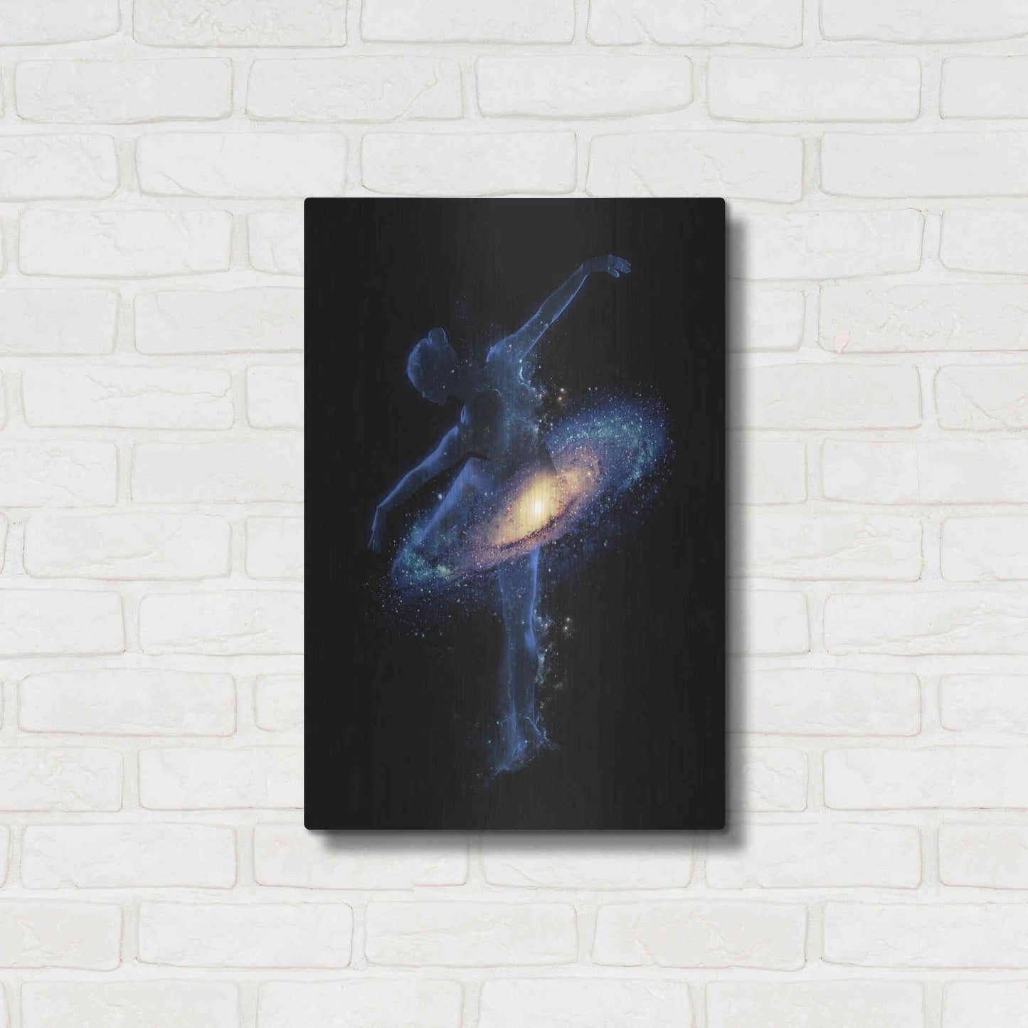 Luxe Metal Art 'Cosmic Dance' by Robert Farkas, Metal Wall Art,16x24