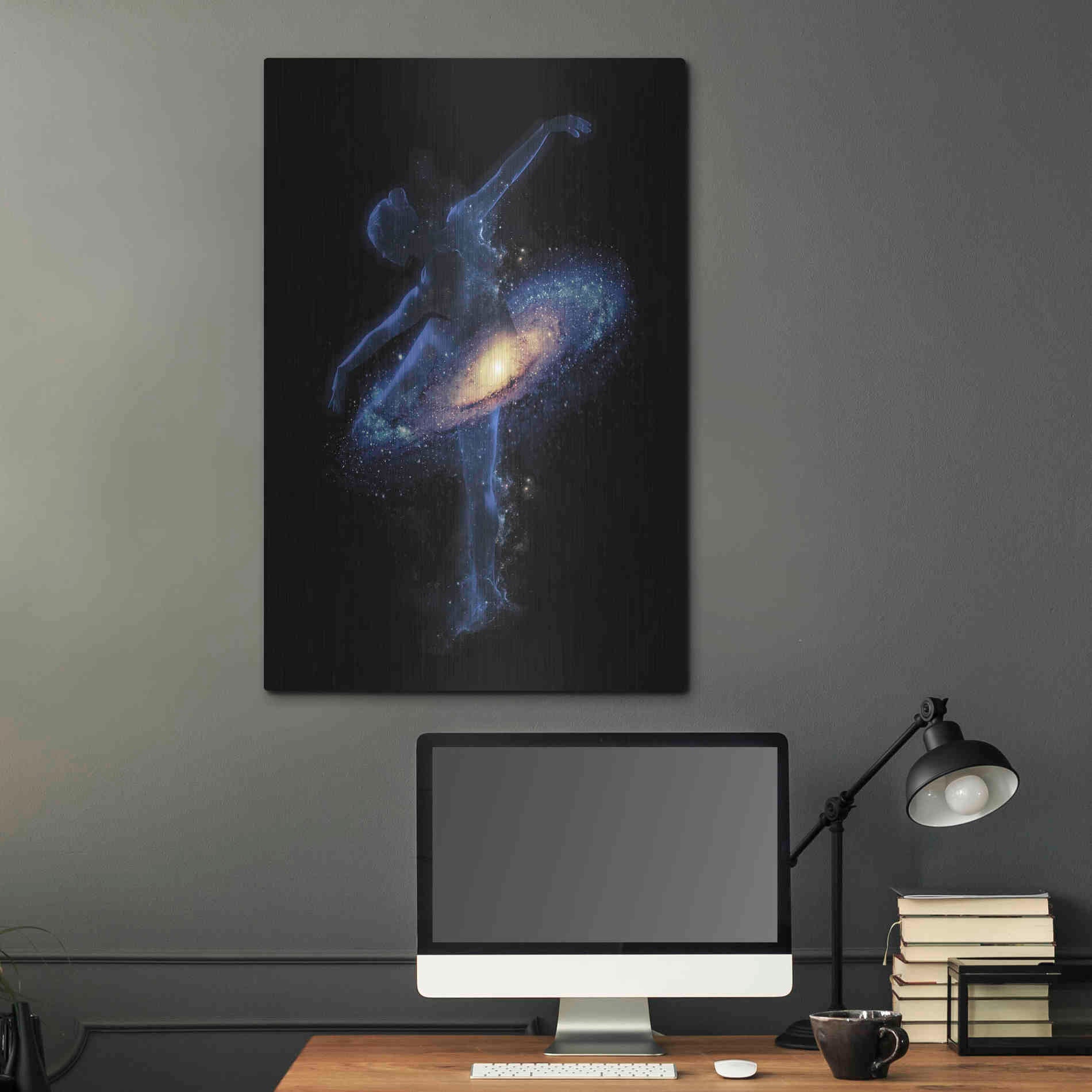 Luxe Metal Art 'Cosmic Dance' by Robert Farkas, Metal Wall Art,24x36