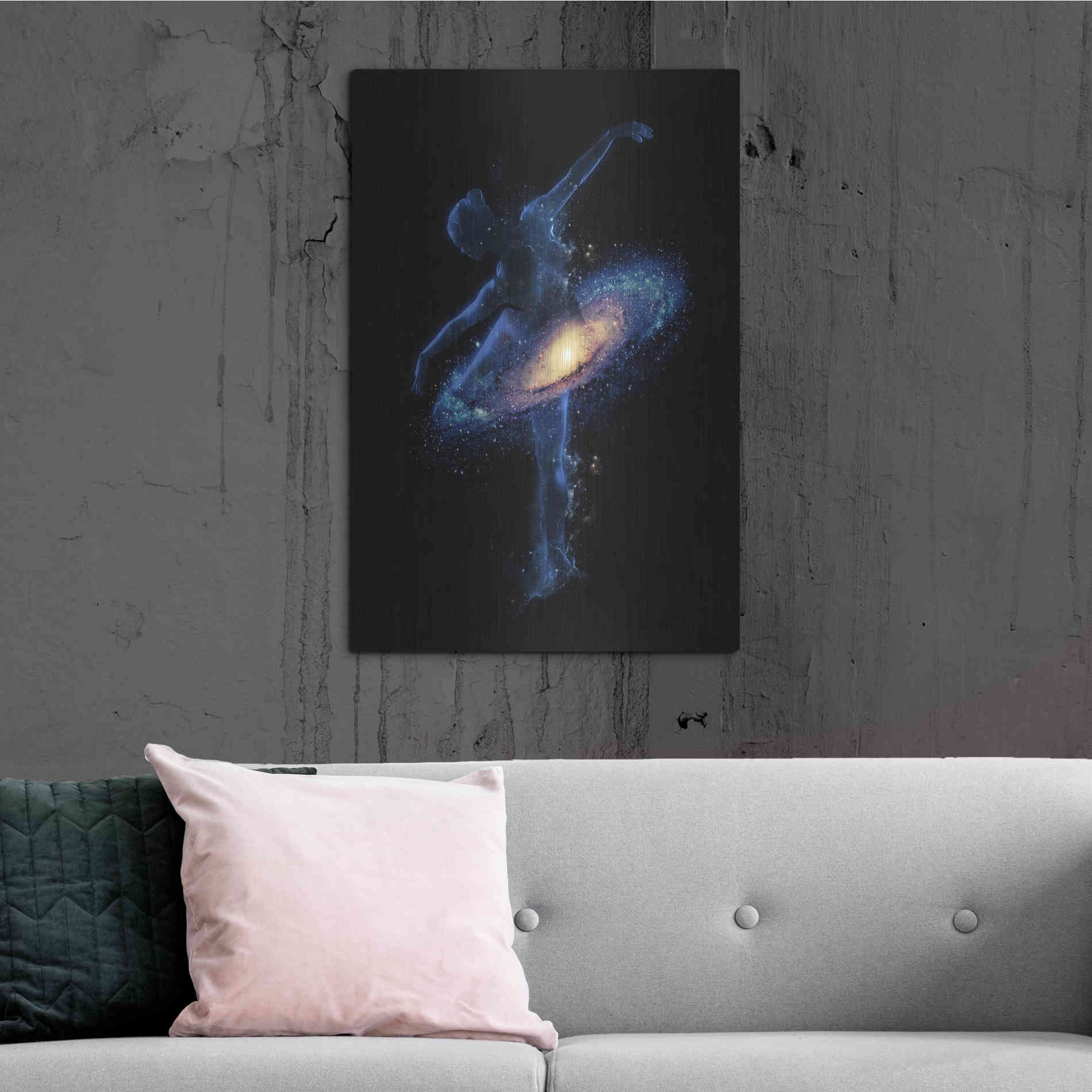 Luxe Metal Art 'Cosmic Dance' by Robert Farkas, Metal Wall Art,24x36