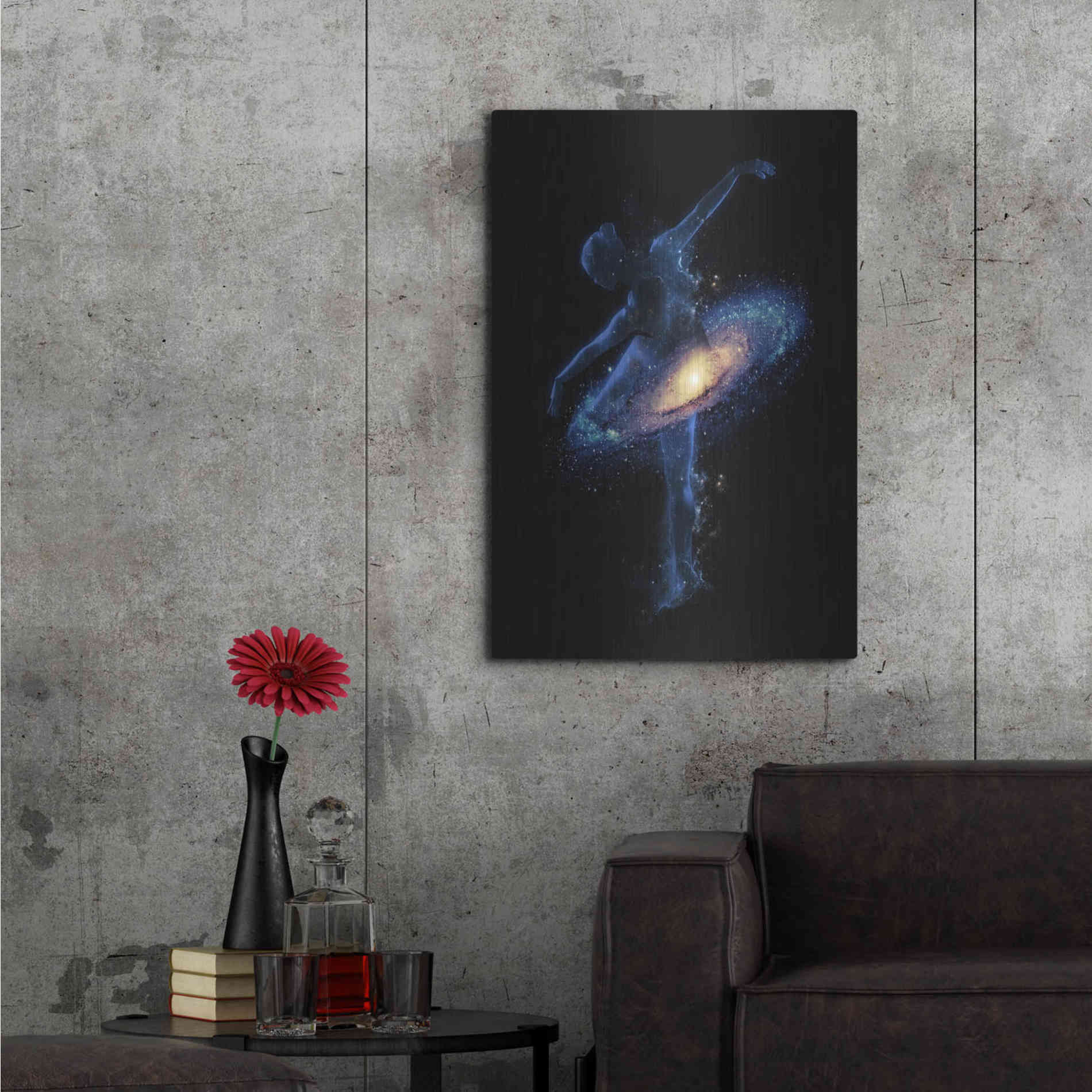 Luxe Metal Art 'Cosmic Dance' by Robert Farkas, Metal Wall Art,24x36