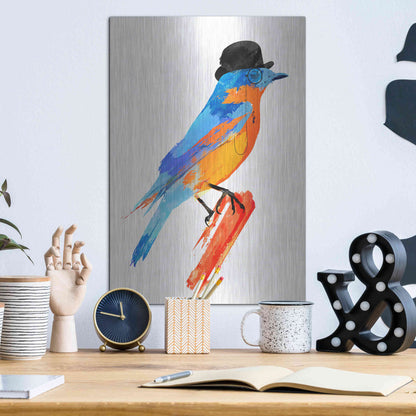 Luxe Metal Art 'Lord Bird' by Robert Farkas, Metal Wall Art,12x16