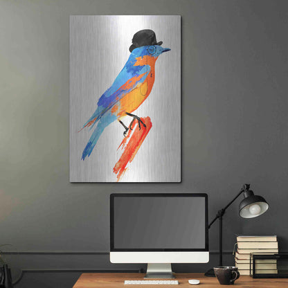 Luxe Metal Art 'Lord Bird' by Robert Farkas, Metal Wall Art,24x36