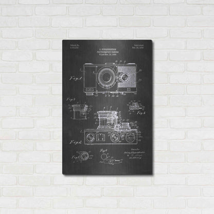 Luxe Metal Art 'Camera, 1936 Blueprint Patent Chalkboard' Metal Wall Art,24x36