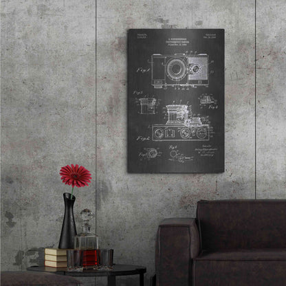 Luxe Metal Art 'Camera, 1936 Blueprint Patent Chalkboard' Metal Wall Art,24x36