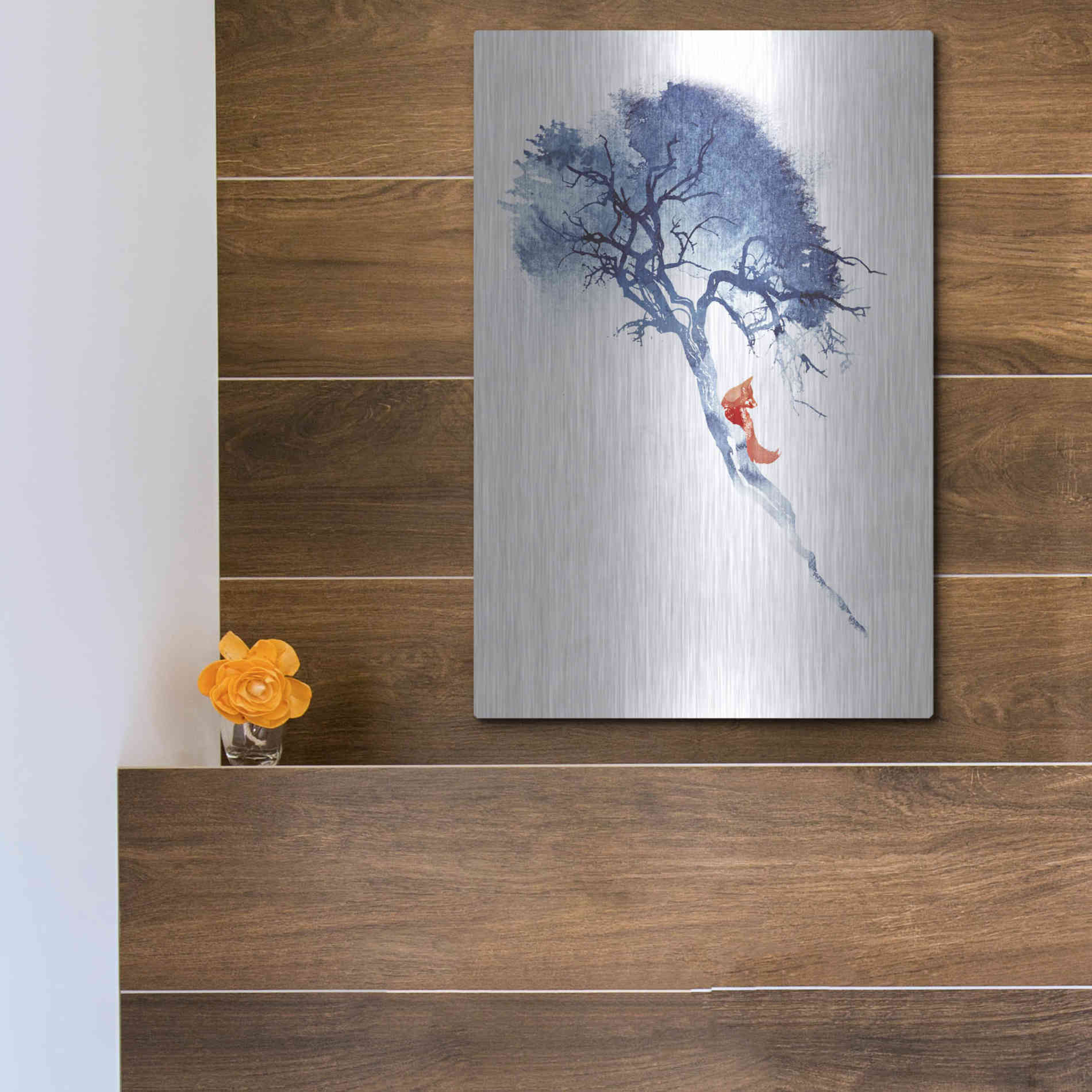 Luxe Metal Art 'There's No Way' by Robert Farkas, Metal Wall Art,12x16