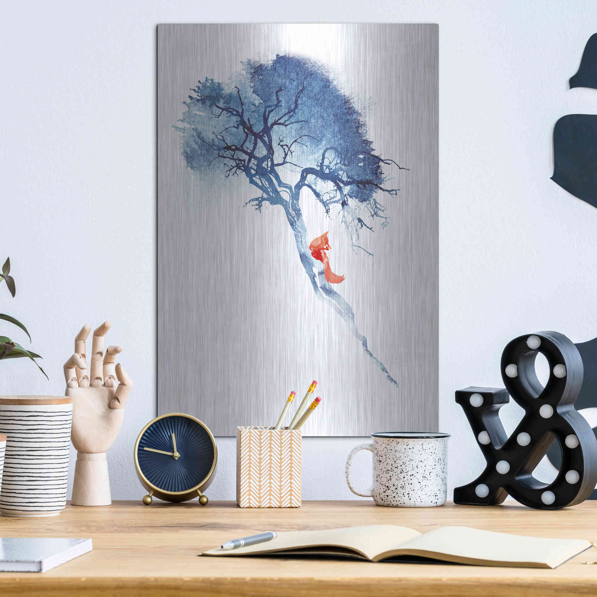 Luxe Metal Art 'There's No Way' by Robert Farkas, Metal Wall Art,12x16