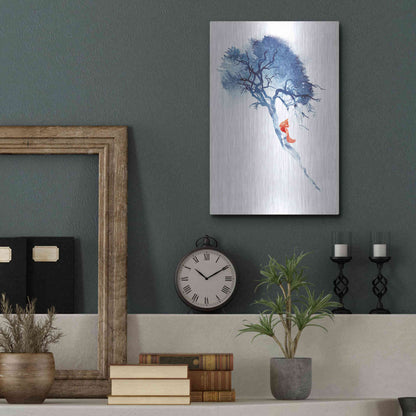 Luxe Metal Art 'There's No Way' by Robert Farkas, Metal Wall Art,12x16