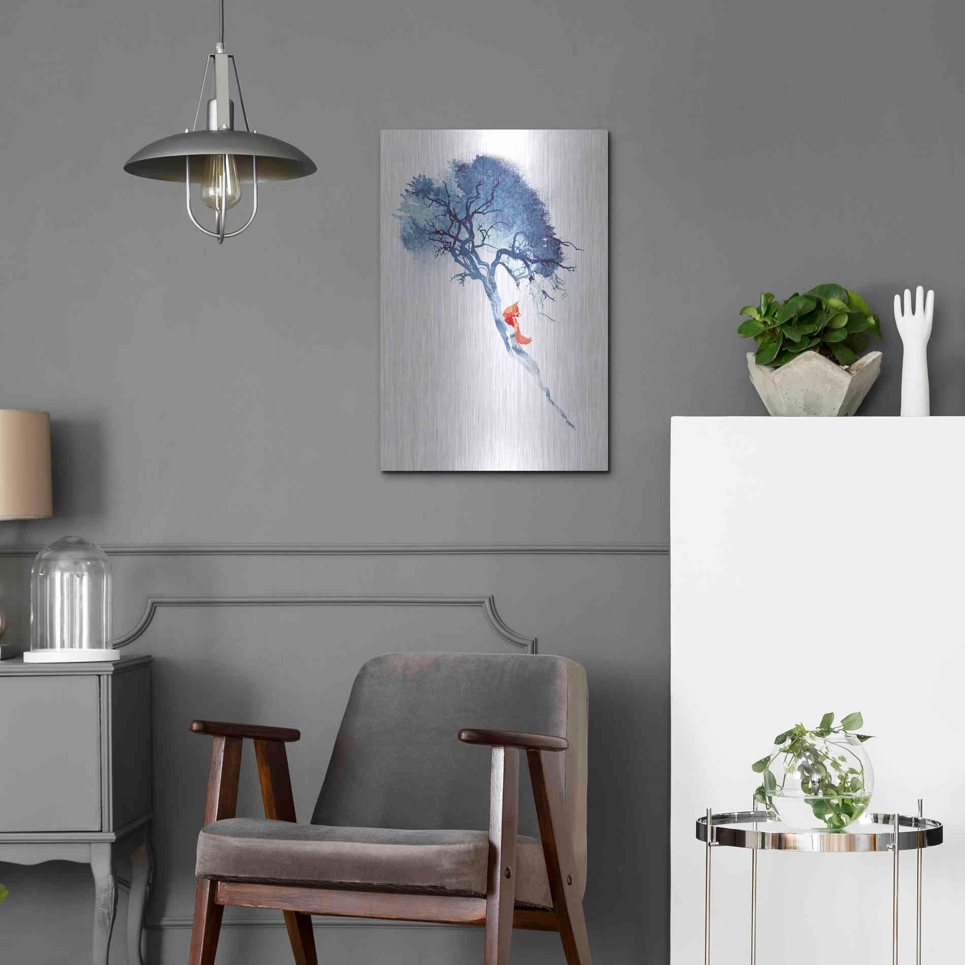 Luxe Metal Art 'There's No Way' by Robert Farkas, Metal Wall Art,16x24