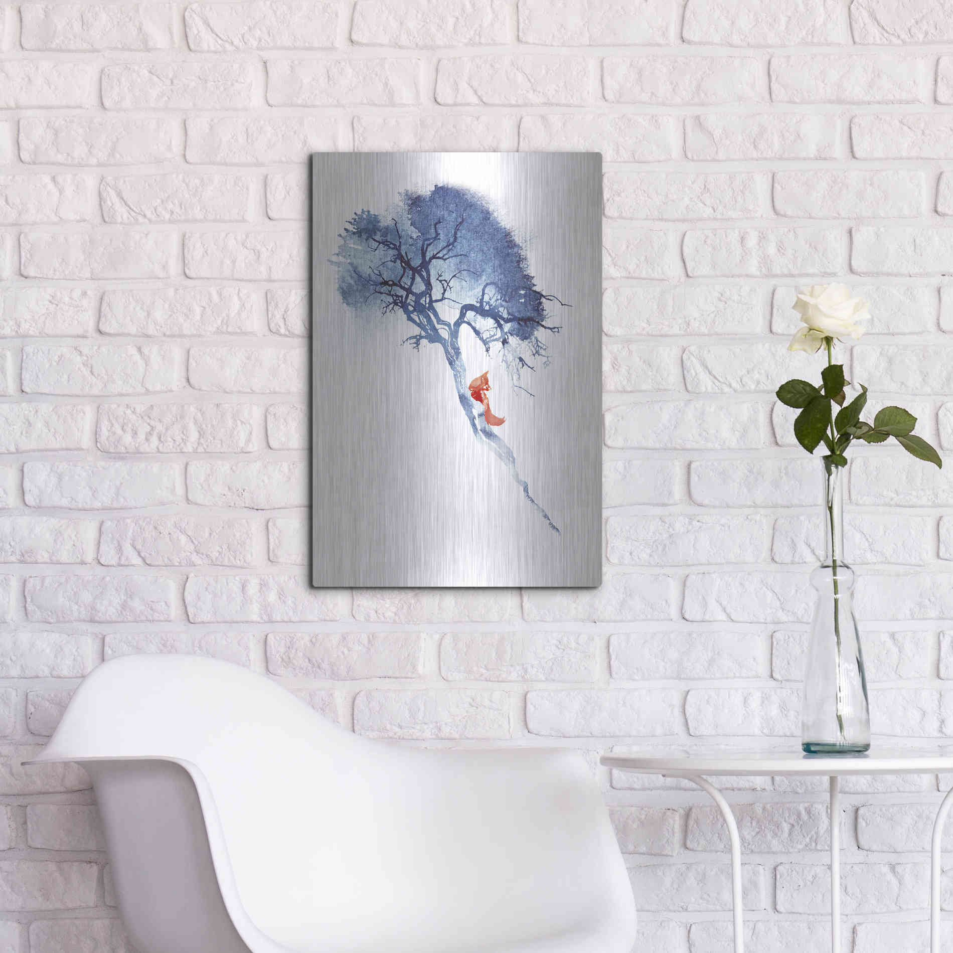 Luxe Metal Art 'There's No Way' by Robert Farkas, Metal Wall Art,16x24