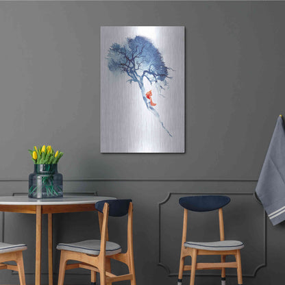 Luxe Metal Art 'There's No Way' by Robert Farkas, Metal Wall Art,24x36