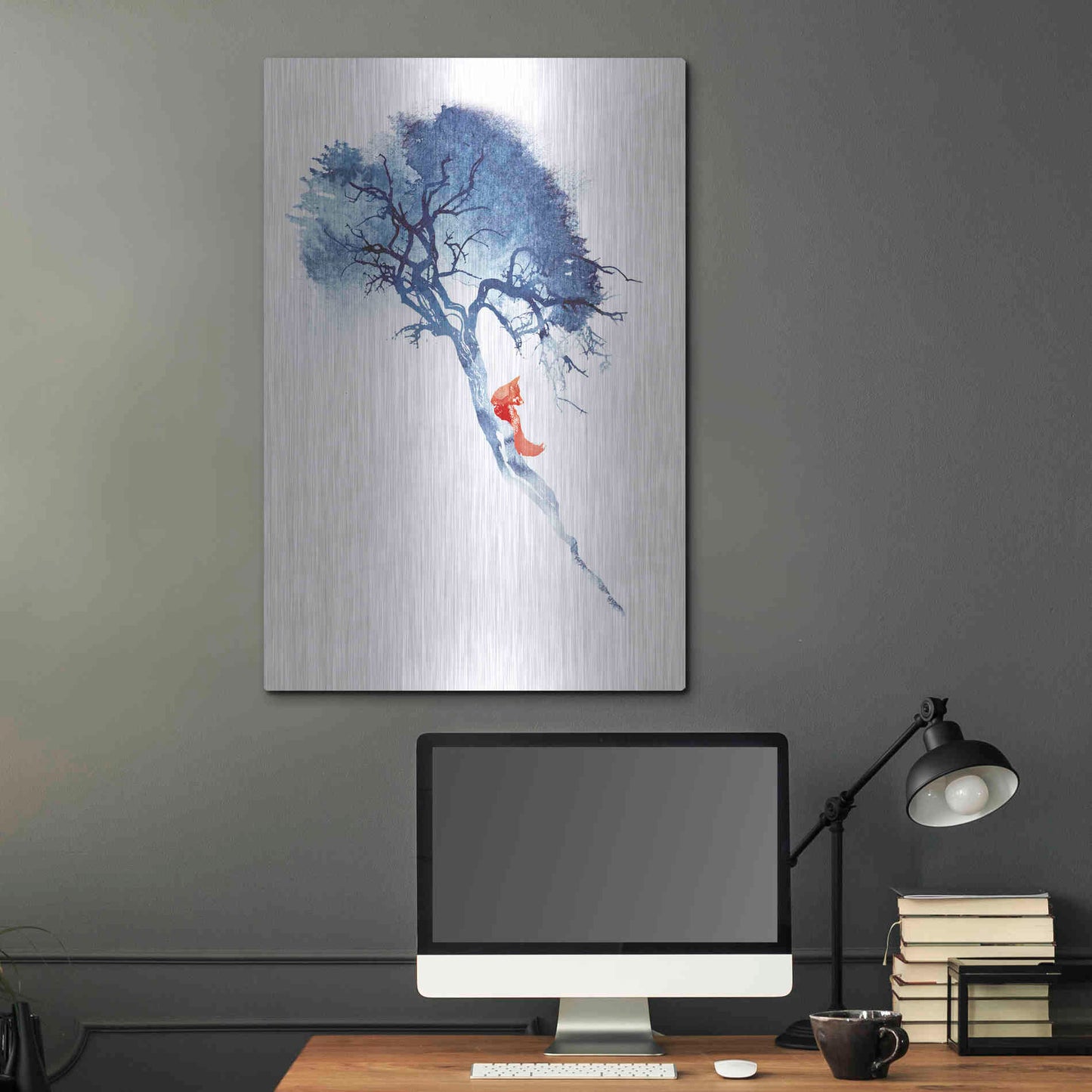 Luxe Metal Art 'There's No Way' by Robert Farkas, Metal Wall Art,24x36