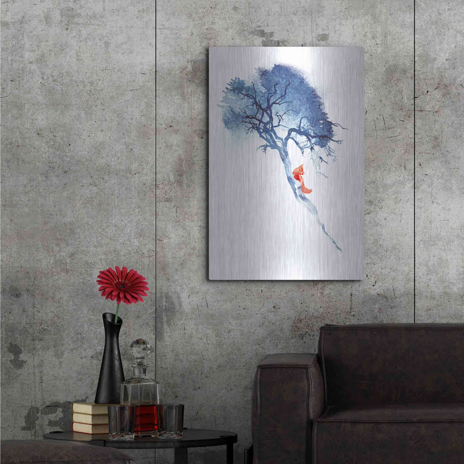 Luxe Metal Art 'There's No Way' by Robert Farkas, Metal Wall Art,24x36